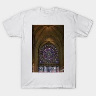 Notre Dame On The Inside - 5 - North Rose Window © T-Shirt